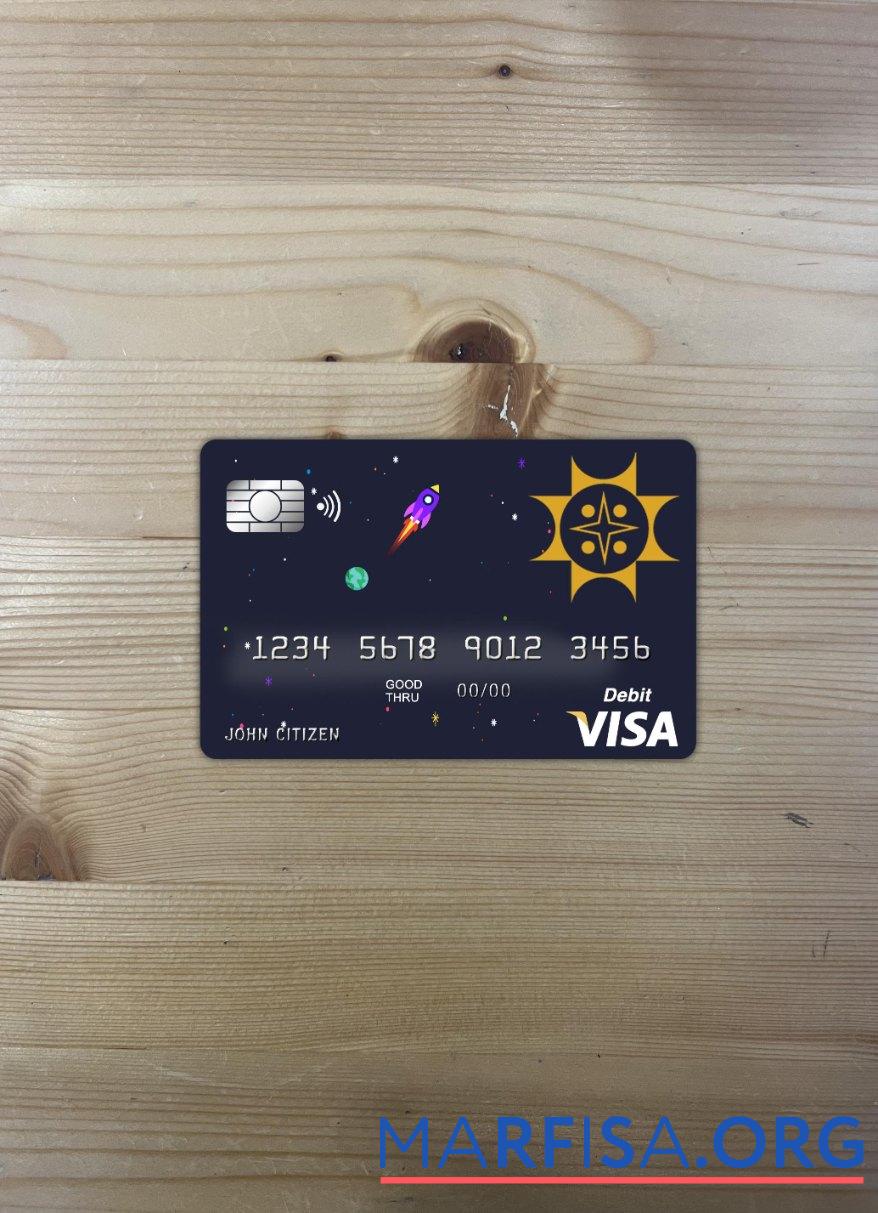 Printable Bangladesh Sonali bank visa card photolook front real example